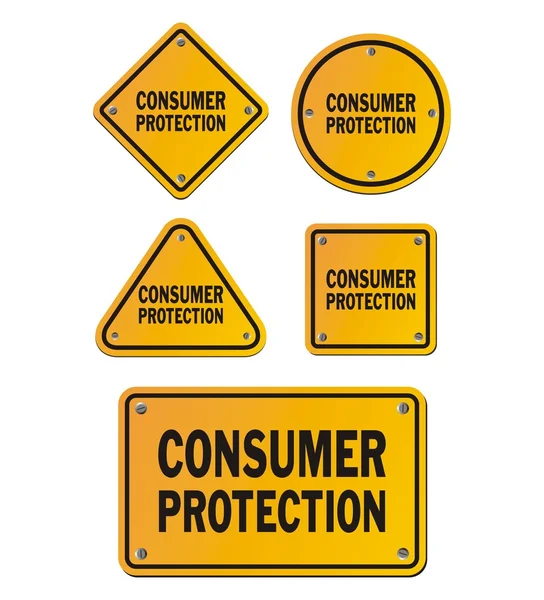 Sinais de defesa do consumidor —  Vetores de Stock