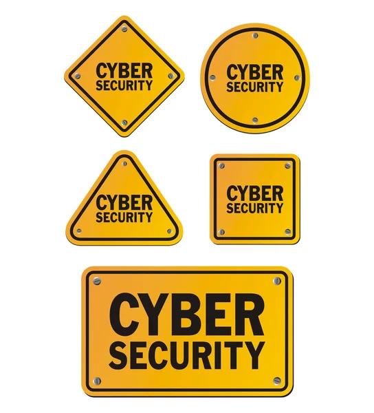 Signes de cybersécurité — Image vectorielle