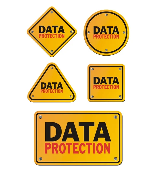 Data skydd tecken — Stock vektor