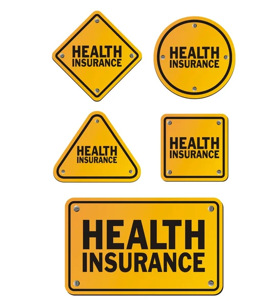 Sinais de seguro de saúde —  Vetores de Stock