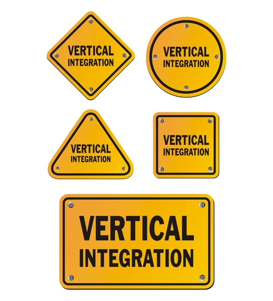 Vertical integration signs — Stock Vector