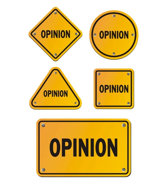 Opinion signes jaunes — Image vectorielle