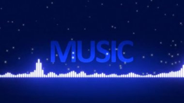 Word müzik ekolayzer arka plan üzerinde