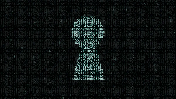 Concetto di sicurezza: codice esagonale e codice binario nel buco della serratura. cibersicurezza — Foto Stock