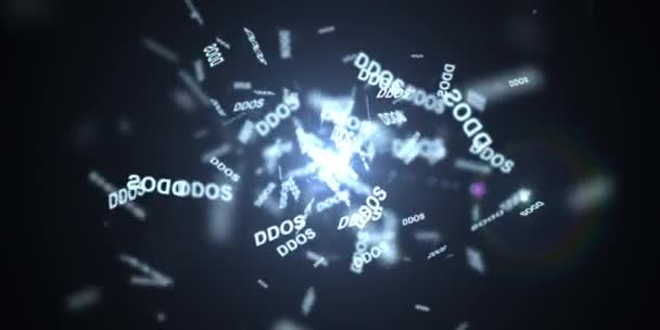 Ataque DDOS, Troia de infecção, ataques de vírus — Vídeo de Stock