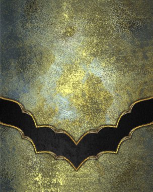 Grunge altın arka plan siyah dekorasyonu ile. Tasarım için öğe. Tasarım şablonu. reklam broşür veya duyuru davet, arka plan için alanı Kopyala.