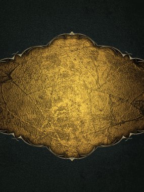 Siyah çerçeve altın kenarlık ve altın tabela ile. Tasarım şablonu. reklam broşür veya duyuru davet, arka plan için alanı Kopyala.