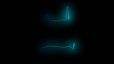 Kardiyogram sağlıklı kalp ve kardiyogram hasta kalp