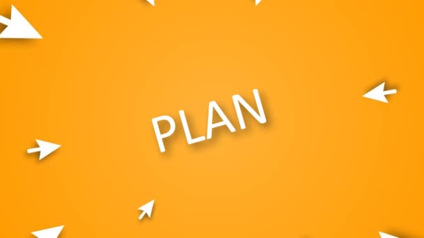 Business strategy planning as a concept. Emphasis on the word "PLAN" — Stock Video