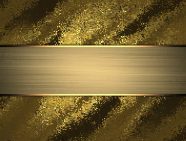 Altın kurdele ile soyut altın arka plan. Tasarım şablonu. reklam broşürü veya duyuru davetiyesi için kopya alanı, soyut arka plan.