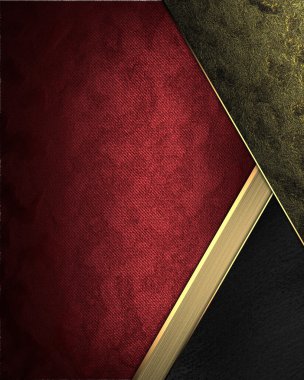 Süslerle kırmızı arka plan. Tasarım şablonu. reklam broşürü veya duyuru davetiyesi için kopya alanı, soyut arka plan.