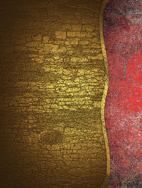 Rissige gelbe Textur roter Grunge-Rand. Vorlage für Design. Kopierraum für Werbebroschüre oder Ausschreibung, abstrakter Hintergrund. — Stockfoto
