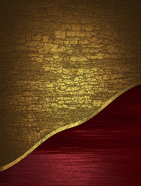 Cracked yellow texture red edge. Template for design. copy space for ad brochure or announcement invitation, abstract background. — Stock Photo, Image