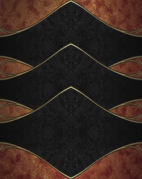 Rotgoldener Hintergrund mit schwarzen Akzenten. Vorlage für Design. Kopierraum für Werbebroschüre oder Ausschreibung, abstrakter Hintergrund. — Stockfoto