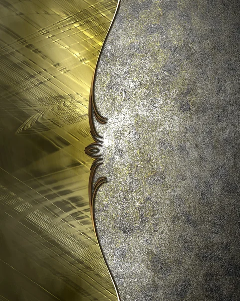Metallplatte Hintergrund mit Gold. Vorlage für Design. Kopierraum für Werbebroschüre oder Ausschreibung, abstrakter Hintergrund. — Stockfoto