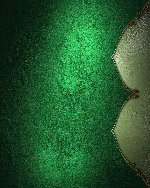 Assiette verte avec un motif. Modèle pour la conception. espace de copie pour la brochure publicitaire ou l'invitation à l'annonce, fond abstrait . — Photo