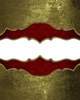 Grunge frame with red edges. Template for design. copy space for ad brochure or announcement invitation, abstract background.