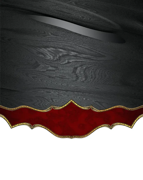 Abstrakter schwarzer Hintergrund mit roter Dekoration. Vorlage für Design. Kopierraum für Werbebroschüre oder Ausschreibung, abstrakter Hintergrund. — Stockfoto