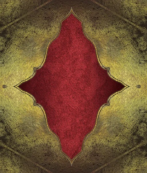 Grunge fond jaune avec une bordure rouge. Modèle pour la conception. espace de copie pour la brochure publicitaire ou l'invitation à l'annonce, fond abstrait . — Photo