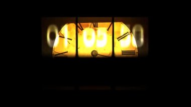 Kaotik hareketli saat. Son derece hızlı hareketli saat. Zaman ve mekan bükme kavramı. Grunge saat.