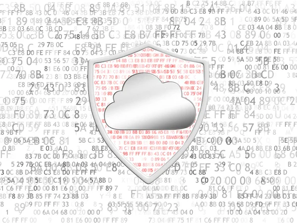 Begreppet dataskydd. Begreppet skydd av viktiga data. Begreppet elektronisk säkerhet, brandvägg. — Stockfoto