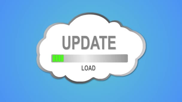 Update informatie wolk. Downloaden van de informatie in de cloud — Stockvideo