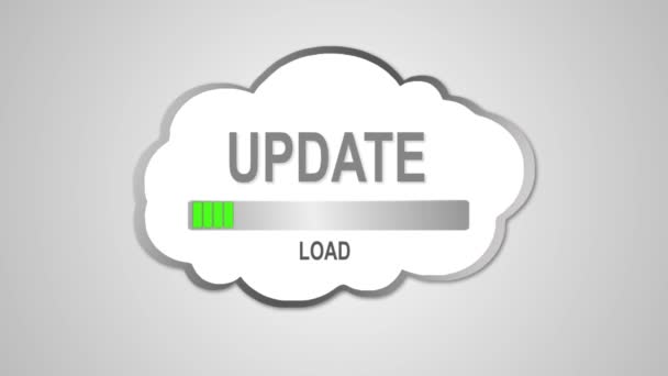 Update informatie wolk. Downloaden van de informatie in de cloud — Stockvideo