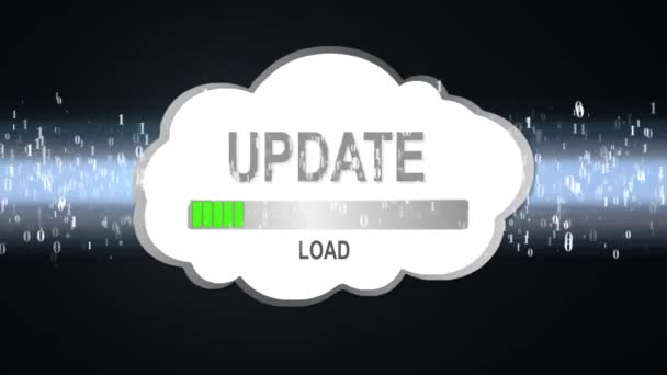 Update information cloud. Download information in the cloud — Stock Video