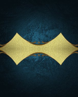 Mavi dokulu altın dekorasyon. Tasarım şablonu. reklam broşür veya duyuru davet, arka plan için alanı Kopyala.