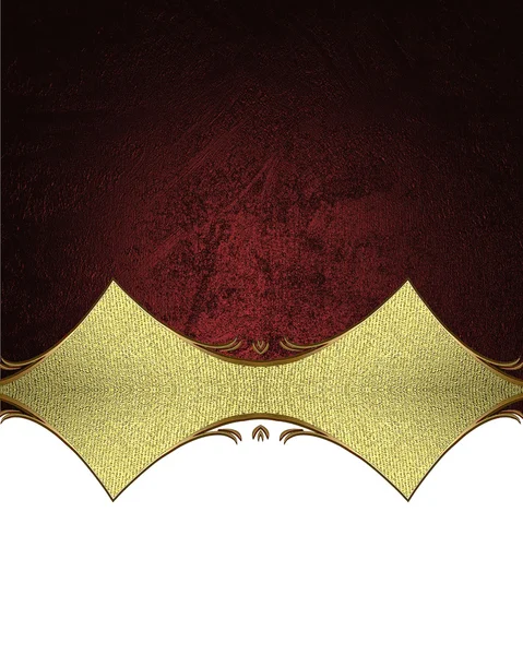 Goldene Dekoration mit roter Textur. Vorlage für Design. Kopierraum für Werbebroschüre oder Ausschreibung, abstrakter Hintergrund. — Stockfoto
