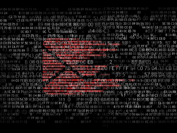 E-Mail-Umschlag von Binärcode zu Hexadezimalcode — Stockbild E-Mail-Umschlag von Binärcode zu Hexadezimalcode — Stockfoto