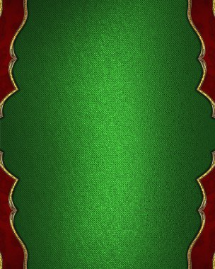 Yeşil arka plan kırmızı süslemeleri ile. Tasarım şablonu. kopya alanı reklam broşür veya duyuru davet için