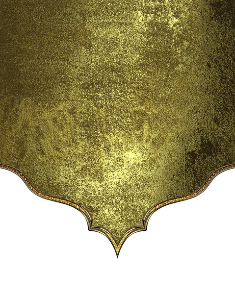 Grunge Shabby Gold auf weißem Hintergrund. Vorlage für Design. Kopierraum für Werbebroschüre oder Ankündigungseinladung — Stockfoto
