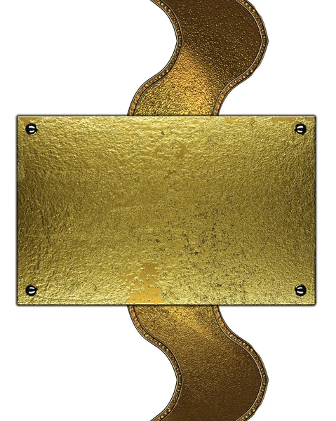 Placa de oro abstracta para texto. Plantilla para diseño. espacio de copia para folleto publicitario o invitación de anuncio —  Fotos de Stock