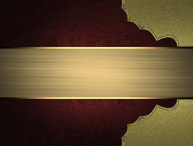 Altın dokudaki metin için ad plakalı desen. Tasarım şablonu. reklam broşürü veya duyuru davetiyesi için kopya alanı