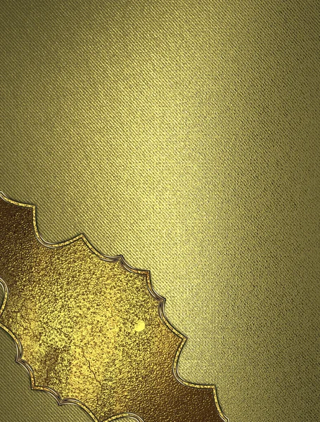 Golden texture with pattern. Template for design. copy space for ad brochure or announcement invitation — Stock Photo, Image