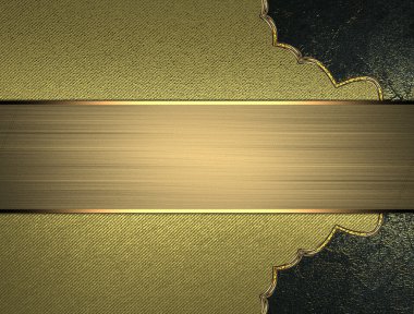 Altın dokudaki metin için ad plakalı desen. Tasarım şablonu. reklam broşürü veya duyuru davetiyesi için kopya alanı