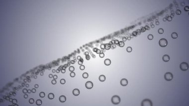 Gri arka plan siyah bir balon