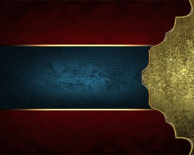 Bir mavi işareti ve süsleme ile kırmızı doku. Tasarım şablonu. kopya alanı reklam broşür veya duyuru davet için