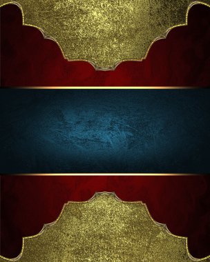 Altın Çerçeve ve metin için yer ile kırmızı doku. Tasarım şablonu. kopya alanı reklam broşür veya duyuru davet için