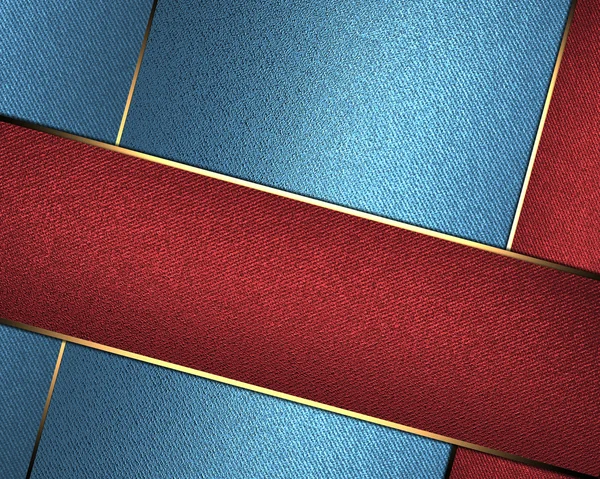 Blå textur med röda linjer. Mall för design. Kopiera utrymme för ad broschyr eller tillkännagivande inbjudan — Stockfoto