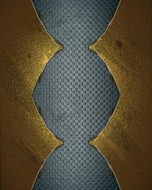 Grunge mavi arka plan ile bir altın çerçeve. Tasarım şablonu. kopya alanı reklam broşür veya duyuru davet için