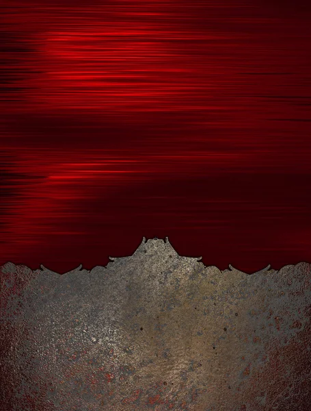 Fundo vermelho abstrato com uma borda grunge. Modelo para design. espaço de cópia para anúncio de brochura ou anúncio convite — Fotografia de Stock