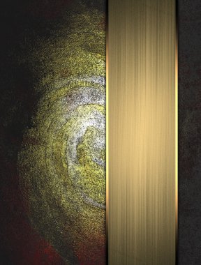 Altın kurdele ile Grunge doku. Tasarım şablonu. reklam broşürü veya duyuru davetiyesi için kopya alanı