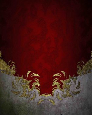 Çiçek desenli kırmızı arka plan. Tasarım şablonu. reklam broşürü veya duyuru davetiyesi için kopya alanı