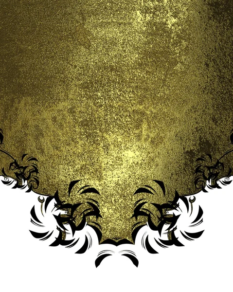 Grunge-Hintergrund aus Metall mit Blumenmuster. Vorlage für Design. Kopierraum für Werbebroschüre oder Ankündigungseinladung — Stockfoto