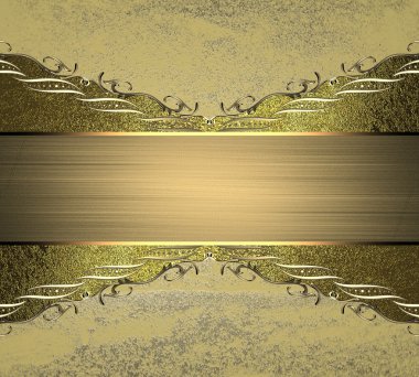 altın süsler ve grunge doku daveti. Tasarım şablonu. reklam broşürü veya duyuru davetiyesi için kopya alanı