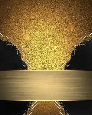 Sertifikanın düzeni için desenleri içeren soyut sarı arka plan. Tasarım şablonu. reklam broşürü veya duyuru davetiyesi için kopya alanı