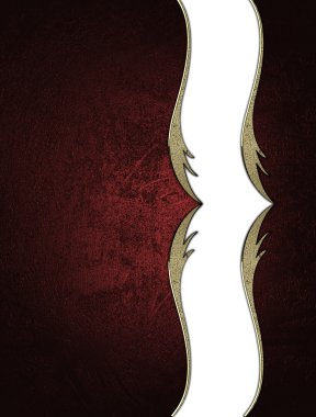 Kırmızı doku kesip beyaz ve altın. tasarım şablonu. Tasarım site