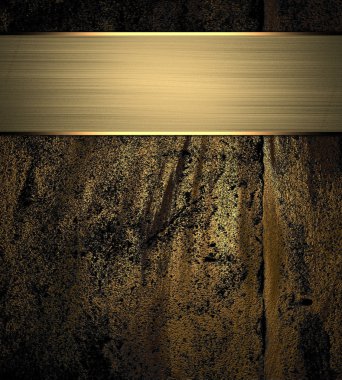 Grunge duvar ile altın şerit. tasarım şablonu. Tasarım sitesi